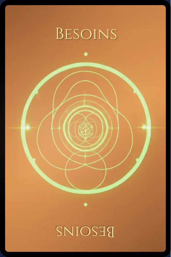 Dos de carte, famille Besoins, Oracle Oradia