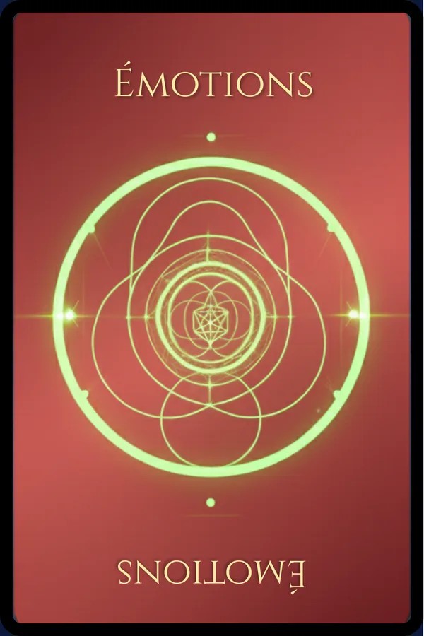 Dos de carte, famille Émotions, Oracle Oradia